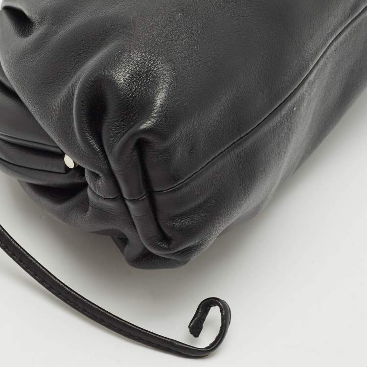 Pre Owned Bottega Veneta Black Leather Small The Pouch Clutch