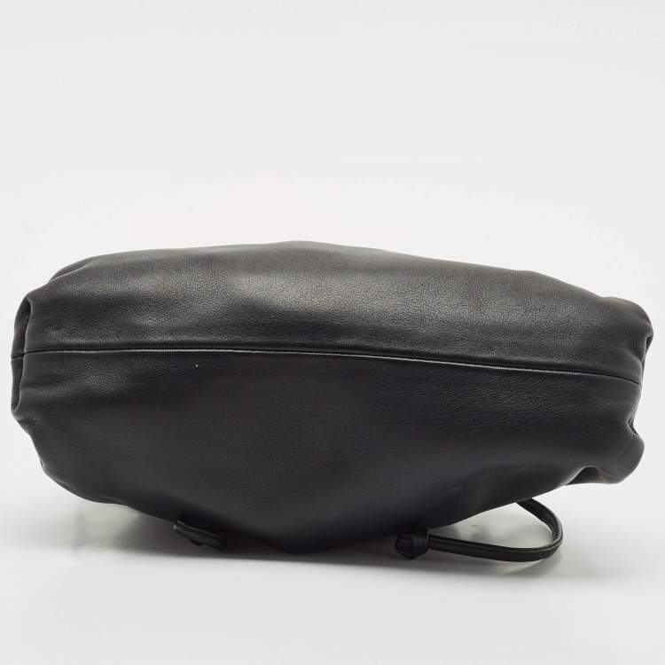 Pre Owned Bottega Veneta Black Leather Small The Pouch Clutch