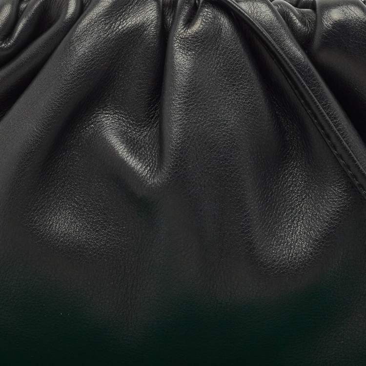Pre Owned Bottega Veneta Black Leather Small The Pouch Clutch