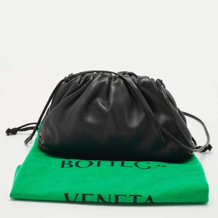 Pre Owned Bottega Veneta Black Leather Small The Pouch Clutch
