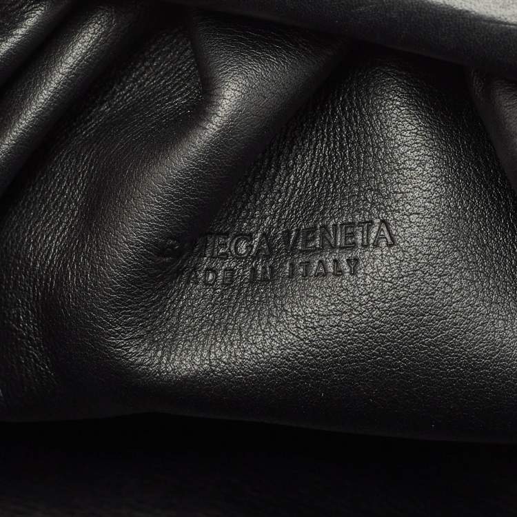Pre Owned Bottega Veneta Black Leather Small The Pouch Clutch