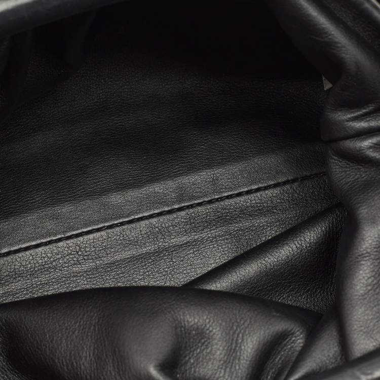 Pre Owned Bottega Veneta Black Leather Small The Pouch Clutch