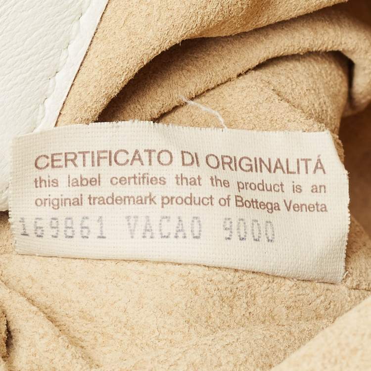 Pre Owned Bottega Veneta White Intrecciato Leather Frame Pochette Bag
