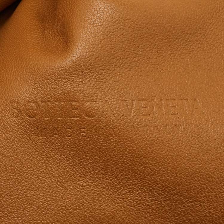 Pre Owned Bottega Veneta Brown Intrecciato Leather Pouch Clutch