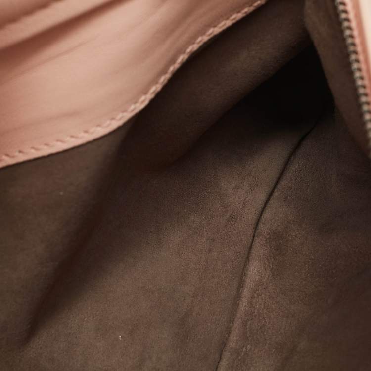 Pre Owned Bottega Veneta Beige/Black Watersnake Turnlock Flap Clutch