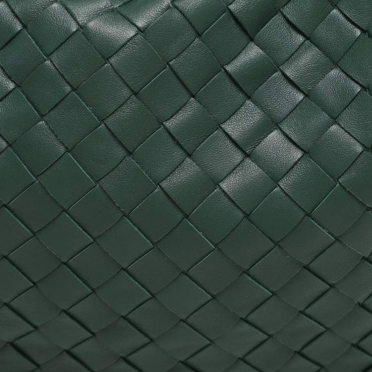 Pre Owned Bottega Veneta Green Intrecciato Leather Teen Jodie Hobo