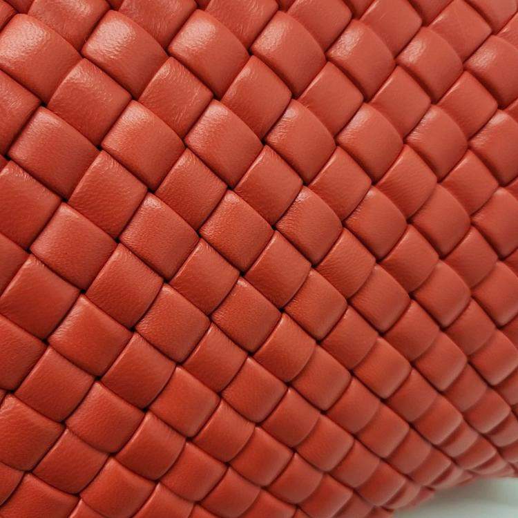 Pre Owned Bottega Veneta Red Leather tote and shoulder bag