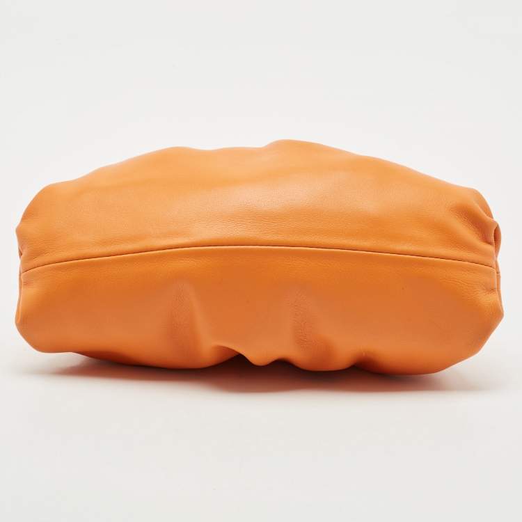 Pre Owned Bottega Veneta Orange Leather Mini The Pouch Bag
