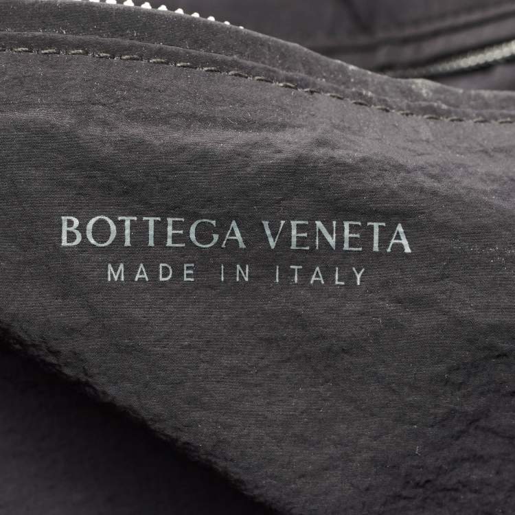Pre Owned Bottega Veneta Blue Coated Canvas Oversized Tote
