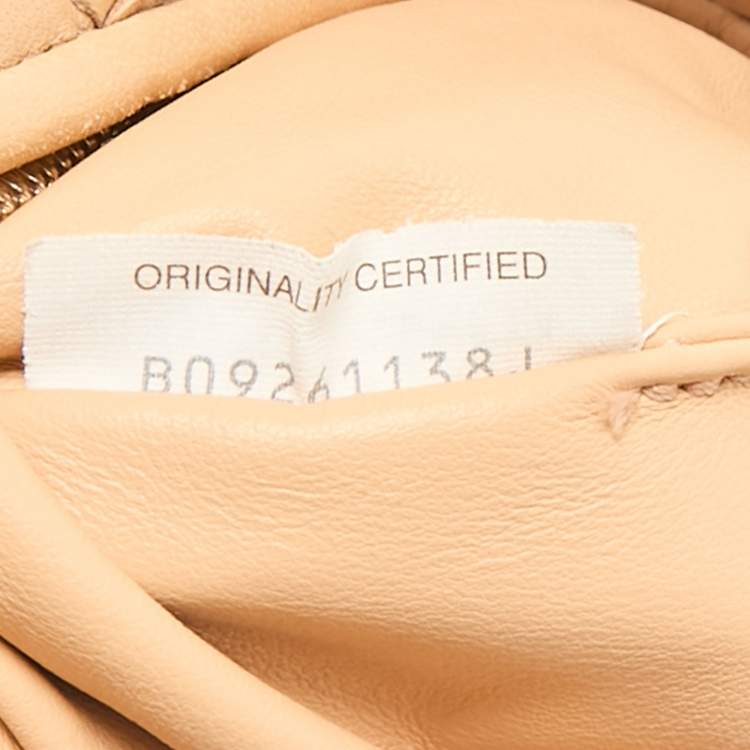Pre Owned Bottega Veneta Beige Intrecciato Leather Mini Jodie Hobo
