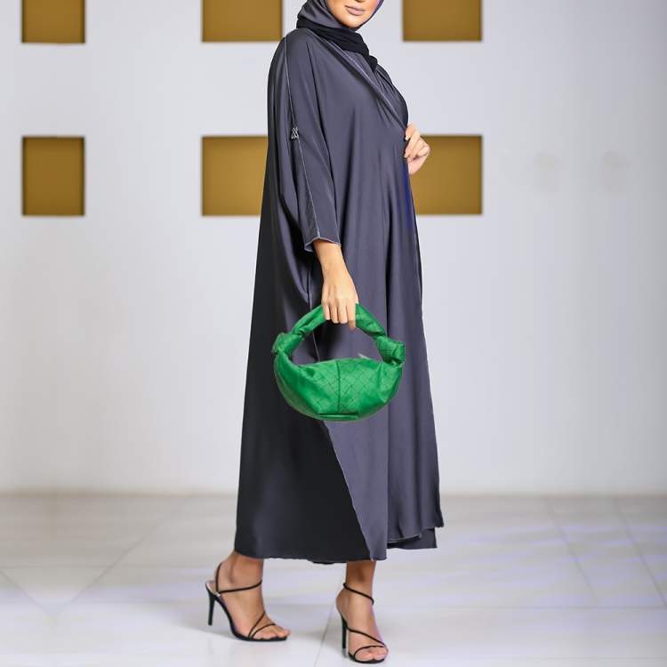 Pre Owned Bottega Veneta Green Intrecciato Print Fabric Mini BV Jodie Hobo