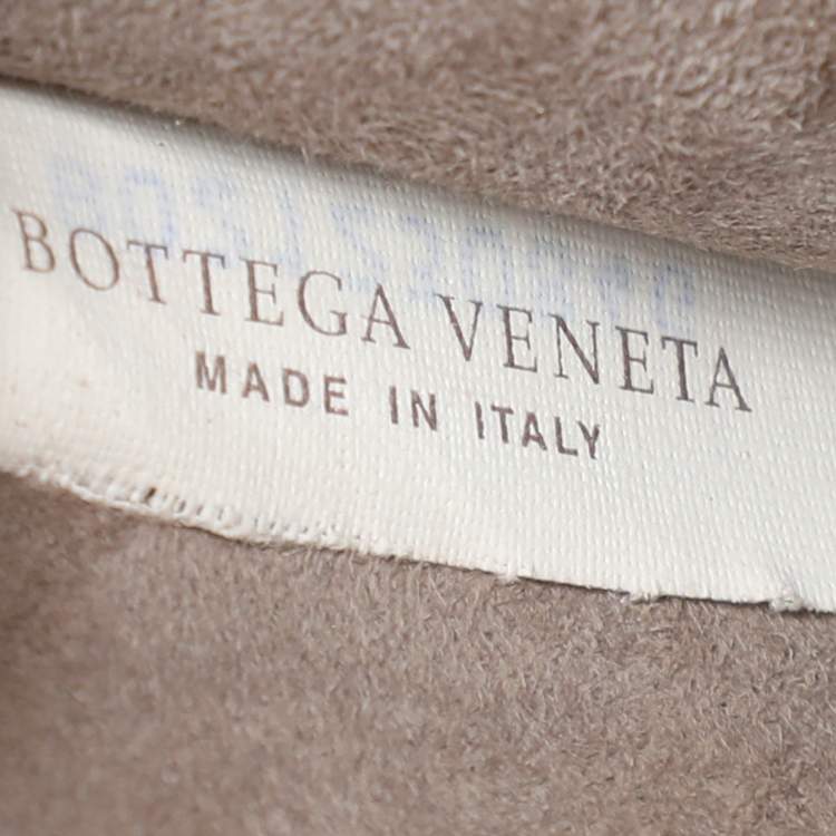 Pre Owned Bottega Veneta Gold Metalic Leather Frame Clutch