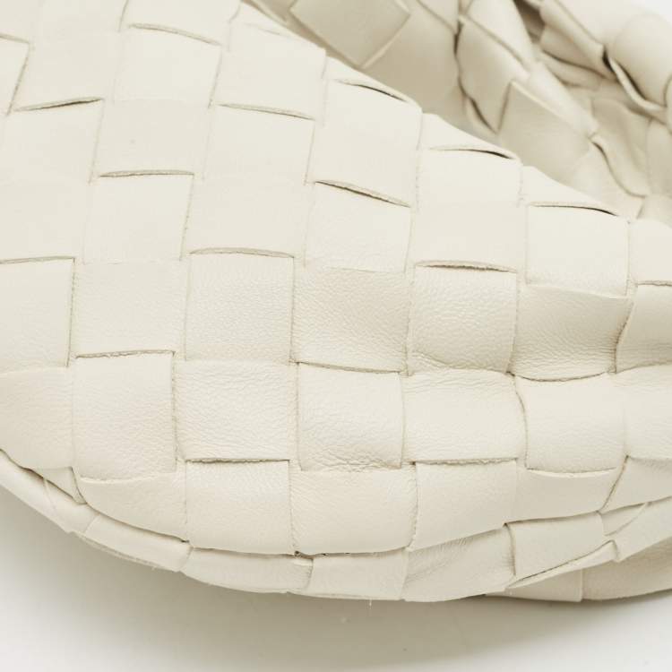 Pre Owned Bottega Veneta White Intrecciato Leather Candy Jodie Bag