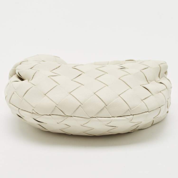 Pre Owned Bottega Veneta White Intrecciato Leather Candy Jodie Bag