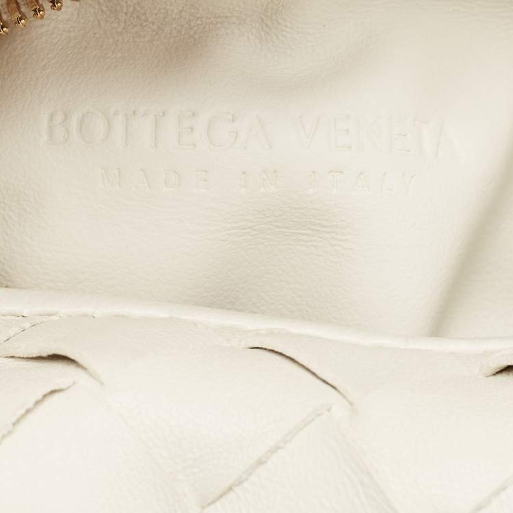 Pre Owned Bottega Veneta White Intrecciato Leather Candy Jodie Bag