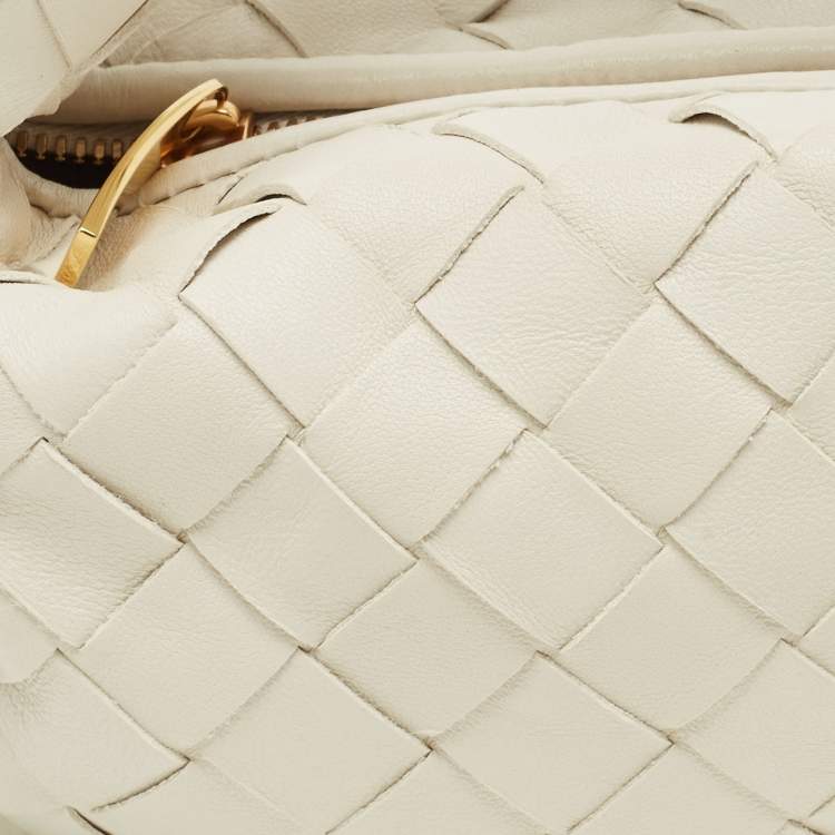 Pre Owned Bottega Veneta White Intrecciato Leather Candy Jodie Bag