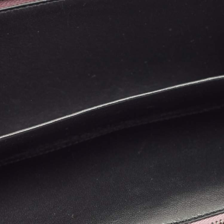 Pre Owned Bottega Veneta Mauve Leather Flap Continental Wallet