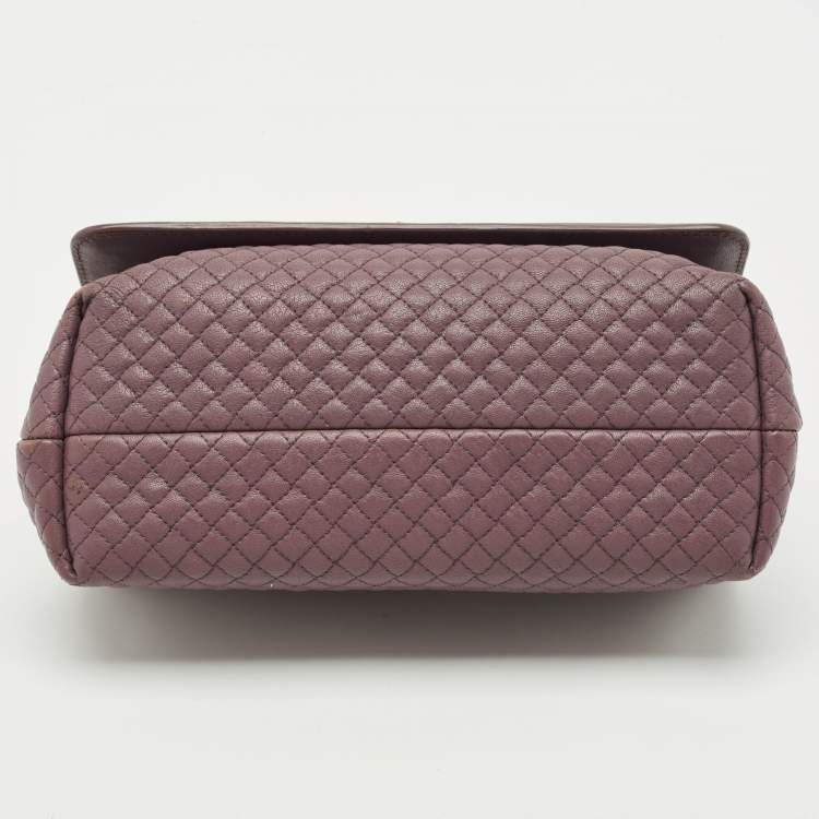 Pre Owned Bottega Veneta Lilac Quilted Leather Olimpia Knot Shoulder Bag