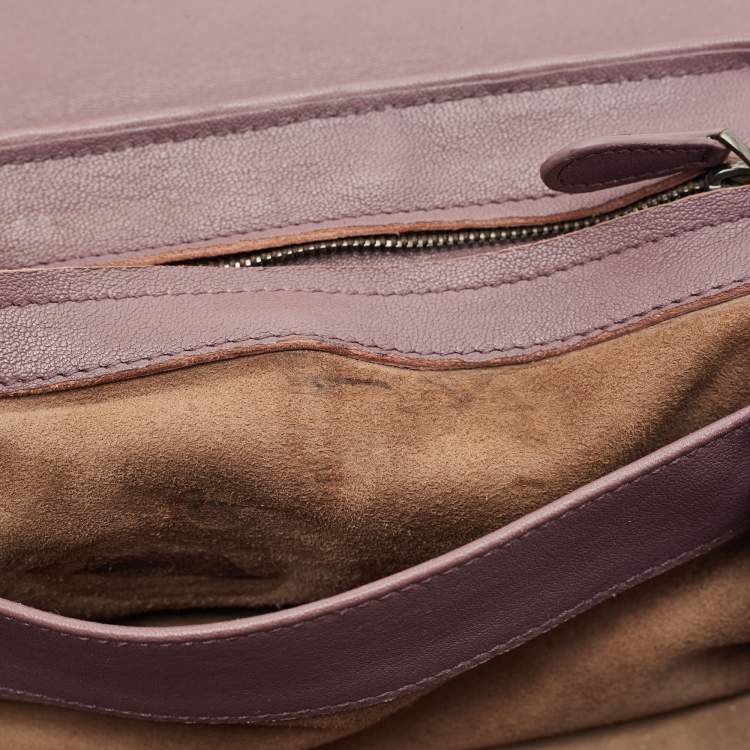 Pre Owned Bottega Veneta Lilac Quilted Leather Olimpia Knot Shoulder Bag
