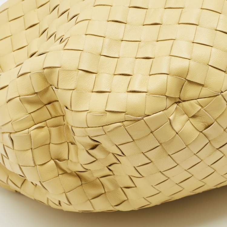 Pre Owned Bottega Veneta Yellow Intrecciato Leather Medium Jodie Hobo
