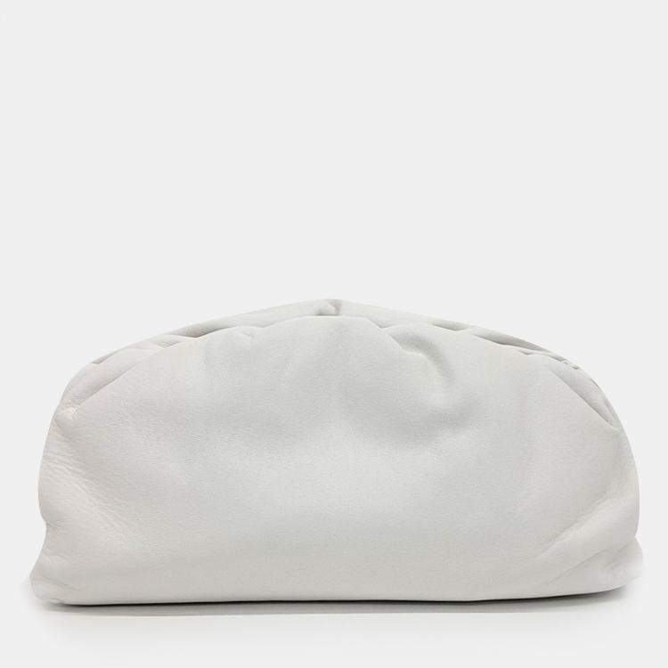 Pre Owned Bottega Veneta White Leather Belt Bag