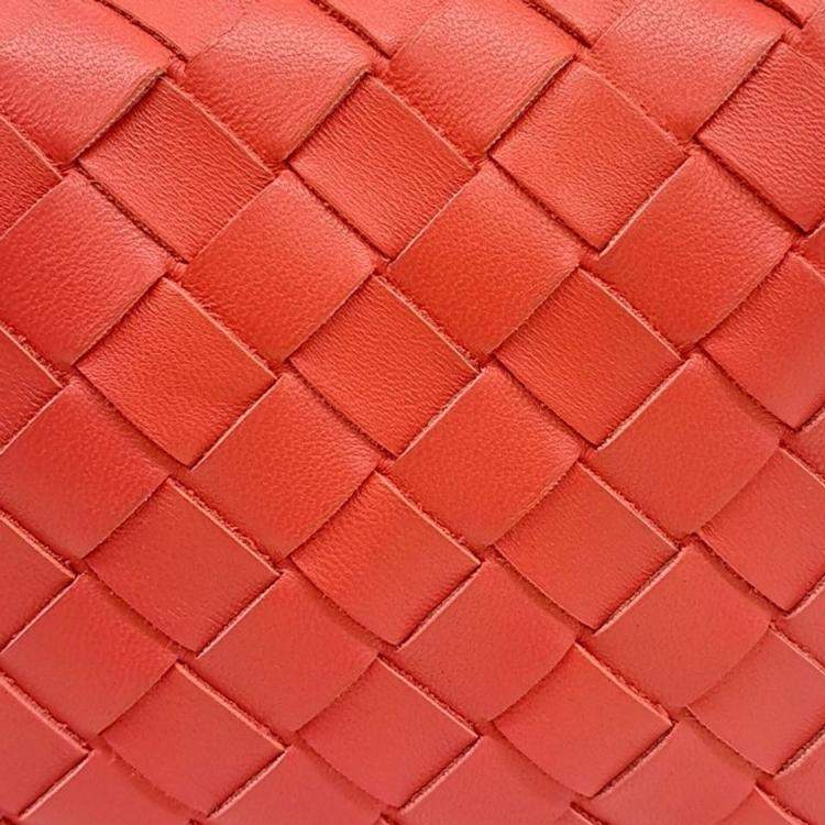 Pre Owned Bottega Veneta Red Leather Mini Loop Camera Bag