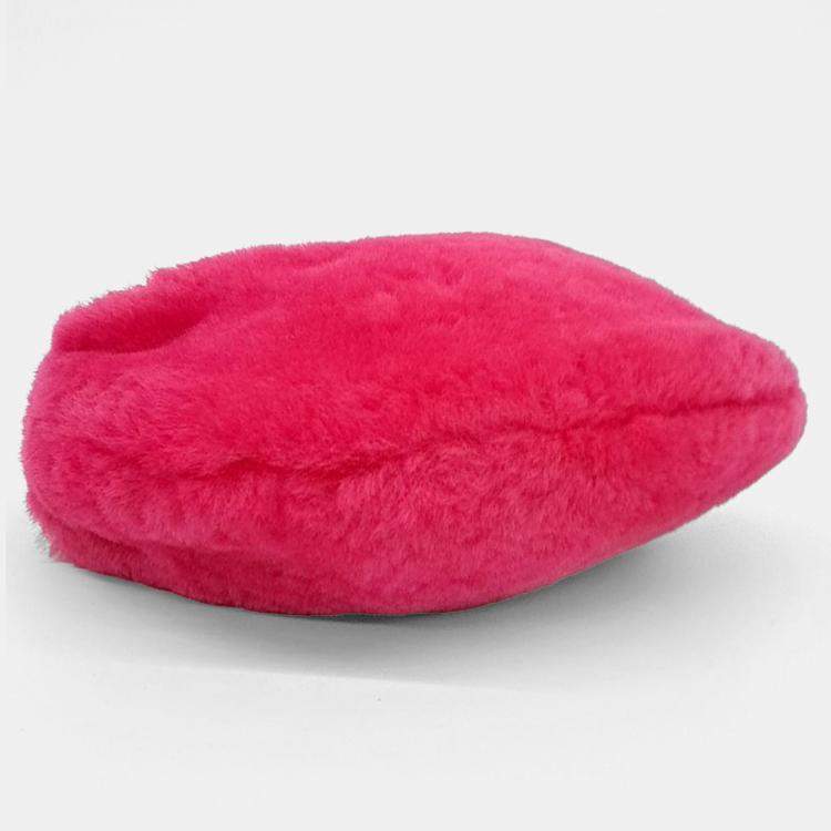 Pre Owned Bottega Veneta Pink Shearling Fur Shearling Mini BV Jodi Bag