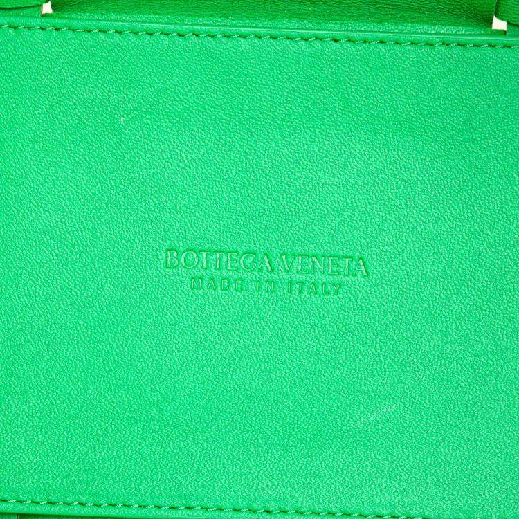 Pre Owned Bottega Veneta Yellow Small Nappa Maxi Intrecciato Arco Tote