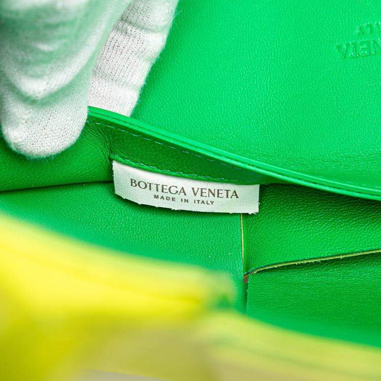 Pre Owned Bottega Veneta Yellow Small Nappa Maxi Intrecciato Arco Tote