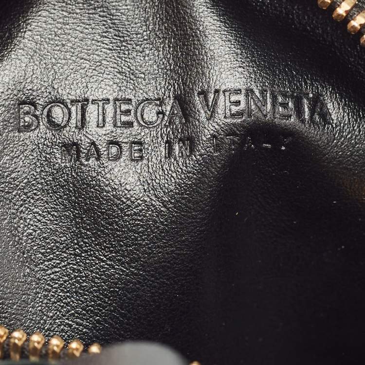 Pre Owned Bottega Veneta Black Intrecciato Leather Mini Jodie Chain Hobo