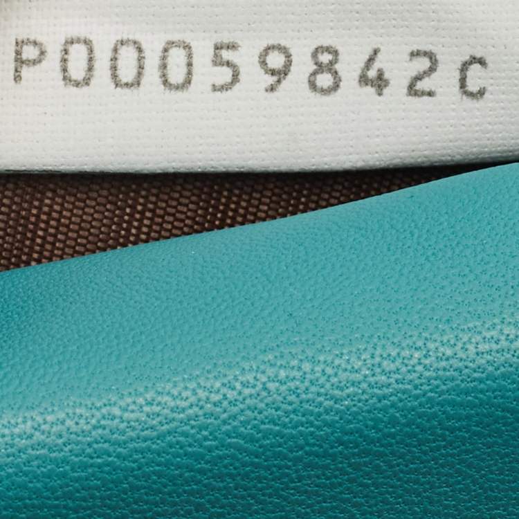 Pre Owned Bottega Veneta Blue Intrecciato Leather French Wallet 