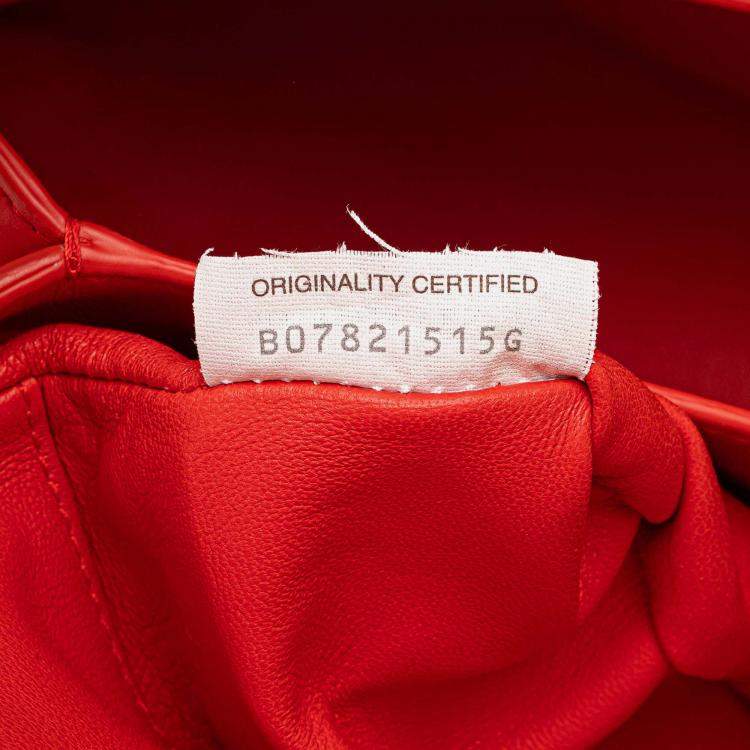 Pre Owned Bottega Veneta Red Mini Nappa Piazza Top Handle Satchel