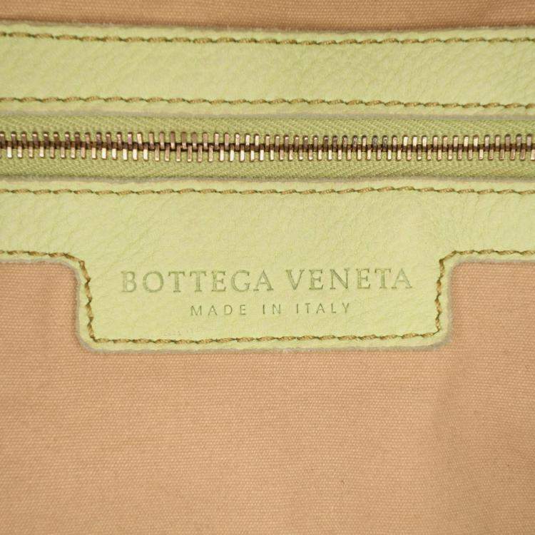Pre Owned Bottega Veneta Green Nappa Intrecciato Knot Hobo