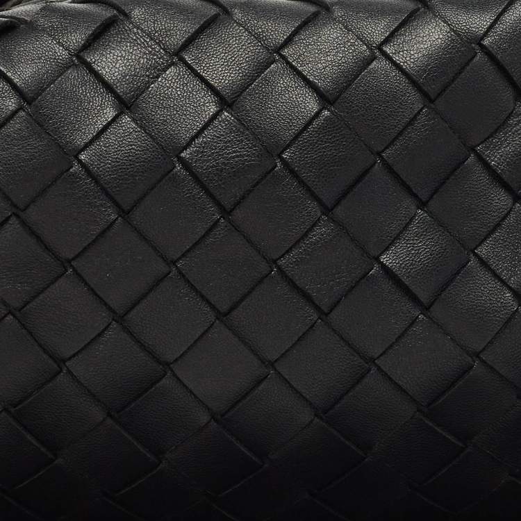 Pre Owned Bottega Veneta Black Intrecciato Leather Mini Jodie Hobo