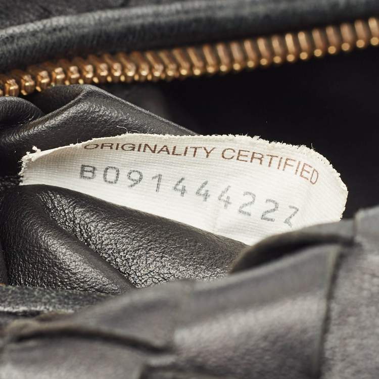 Pre Owned Bottega Veneta Black Intrecciato Leather Mini Jodie Hobo