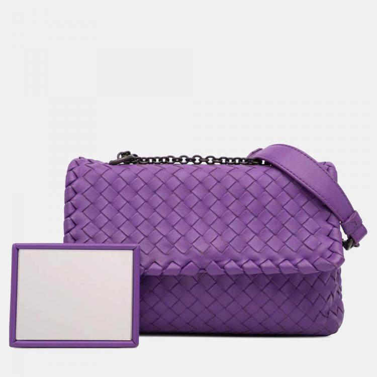 Pre Owned Bottega Veneta Baby Nappa Intrecciato Olimpia Crossbody