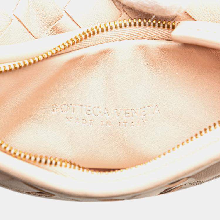 Pre Owned Bottega Veneta Pink Small Nappa Intrecciato Gemelli Hobo