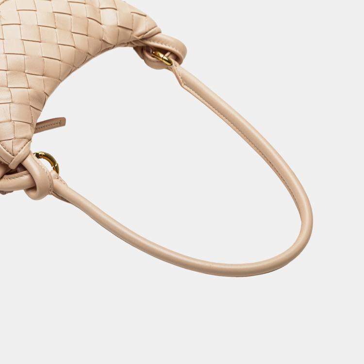 Pre Owned Bottega Veneta Pink Small Nappa Intrecciato Gemelli Hobo