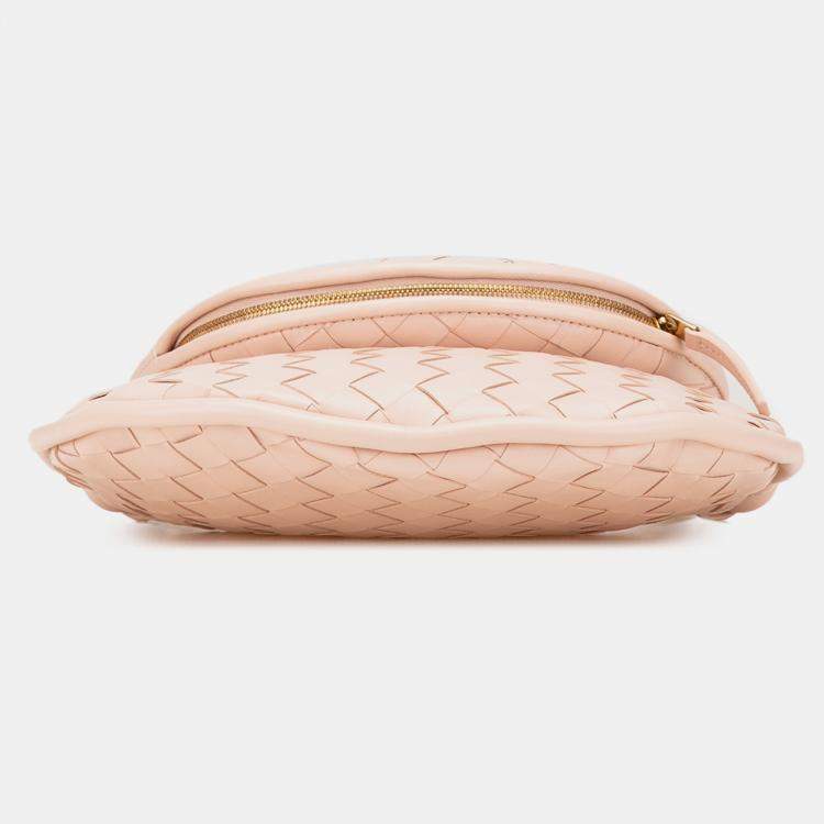 Pre Owned Bottega Veneta Pink Small Nappa Intrecciato Gemelli Hobo