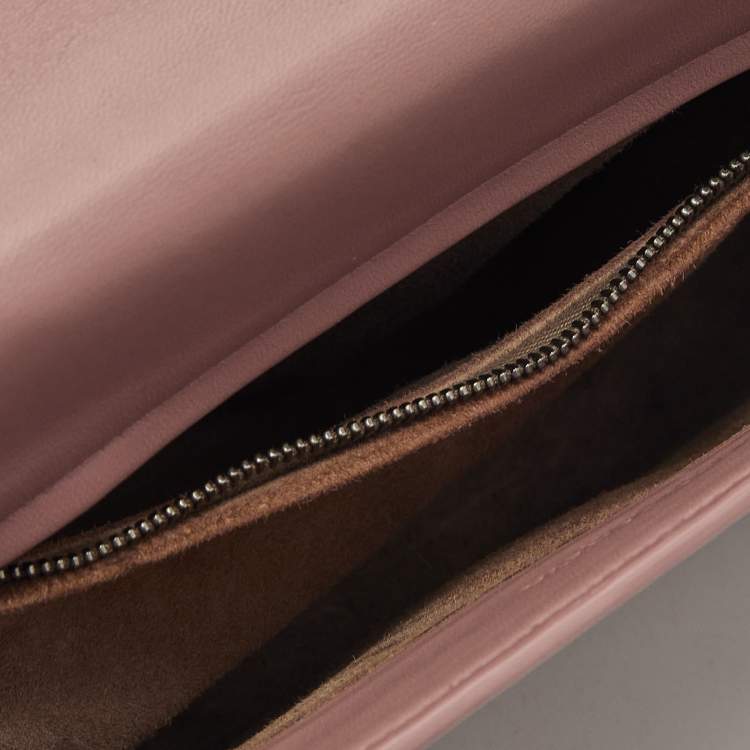 Pre Owned Bottega Veneta Old Rose Intrecciato Leather Alumna Top Handle Bag