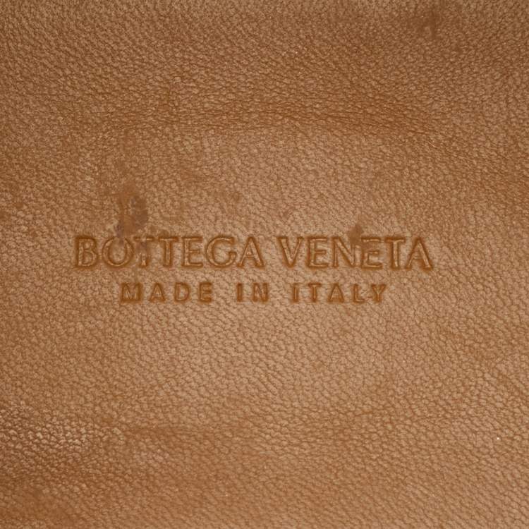 Pre Owned Bottega Veneta Brown Intreccio Leather Mini Arco Tote