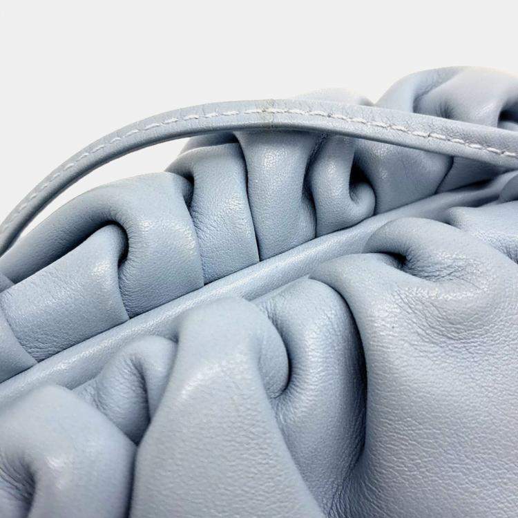 Pre Owned Bottega Veneta Blue Leather Butter Calf Crossbody Bag