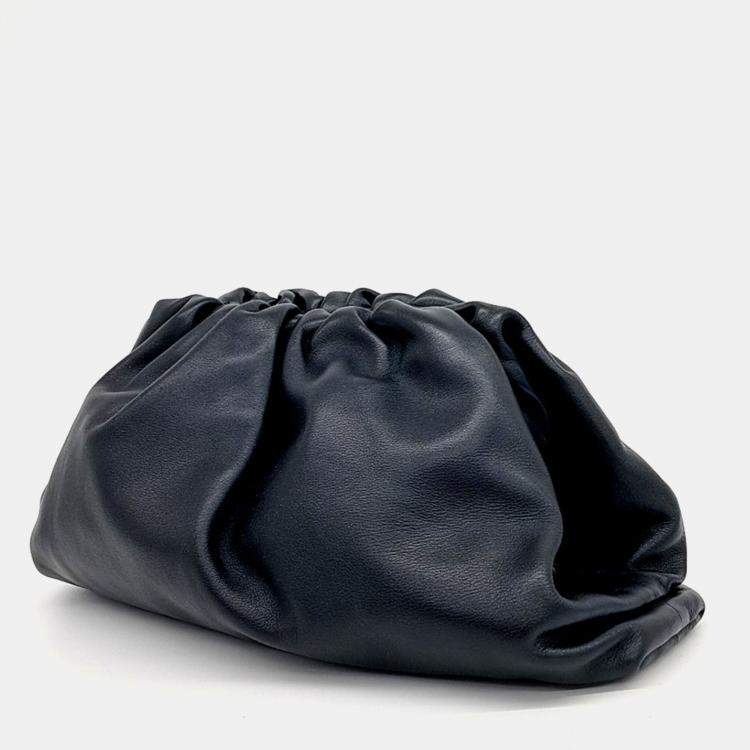 Pre Owned Bottega Veneta Black Leather Butter Calf Pouch
