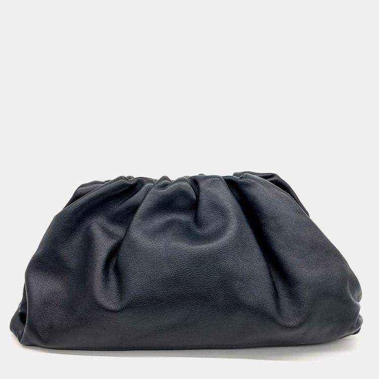 Pre Owned Bottega Veneta Black Leather Butter Calf Pouch