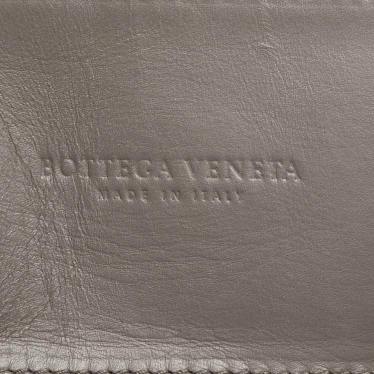Pre Owned Bottega Veneta Grey Intrecciato Leather Medium Roma Tote
