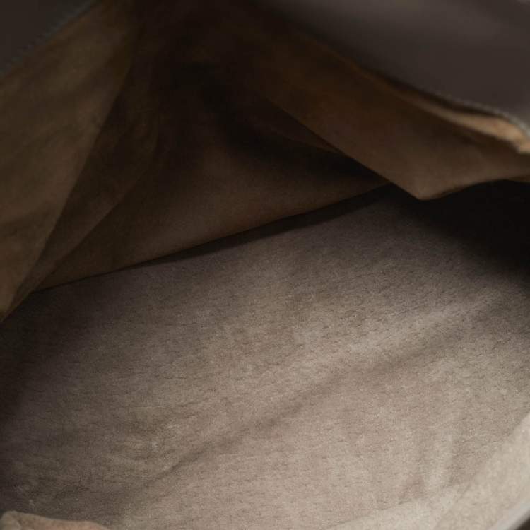 Pre Owned Bottega Veneta Grey Intrecciato Leather Medium Roma Tote