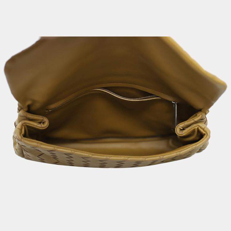 Pre Owned Bottega Veneta Intrecciato Flap Push-lock Clutch Bag
