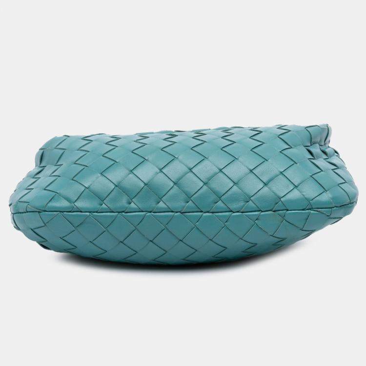 Pre Owned Bottega Veneta Blue Mini Nappa Intrecciato Jodie