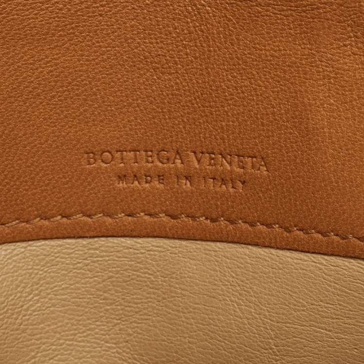 Pre Owned Bottega Veneta Brown Intrecciato Leather Flap Continental Wallet