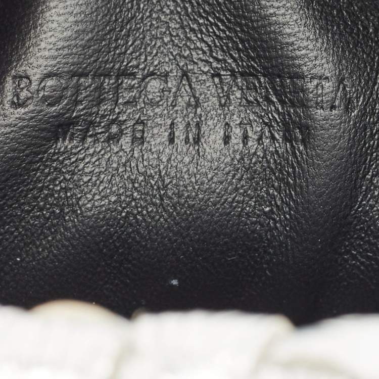 Pre Owned Bottega Veneta Metallic Silver Leather Mini Jodie Hobo
